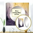 thumbnail image 3 of Designart "Ink Clouds of Purple and Gold Marble IV" Fractals Square Mirror For Wall Decor - Large Purple Square Printed Wall Mirror Art - Wall Mounted Square Large Mirror, 3 of 5