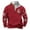 Red, variant on successthop Mens Christmas Sweatshirts Graphic Quarter Zip Long Sleeve Top Pullover Sweaters with Pocket Clothes 2XL
