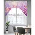 thumbnail image 5 of Pink Spring Floral Swag Valance for Windows 56'' x 36'', Summer Daisy Botanical Oil Painting Light Filtering Kitchen Curtains Valances for Bathroom/Living Room/Bedroom/Café, Rod Pocket Curtain Panel, 5 of 6