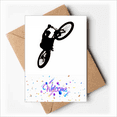 thumbnail image 1 of Sports Ride Jumping Bicycle Player Welcome Back Greeting Cards Envelopes Blank, 1 of 3