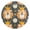 Gold, variant on Lions Wearing Crowns Stars Round Wall Clock Silent Analog Battery Operated Black Pointer Home Decor 9.84" Diameter