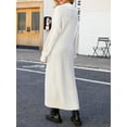 thumbnail image 6 of Cenuakty Women's Long Knitted Cardigan, Solid Color Long Sleeve Lapel Front Open Loose Sweater Coat for Autumn, 6 of 9