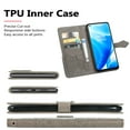 thumbnail image 5 of Feishell Embossed PU Leather Wallet Phone Case for OnePlus Nord N200 5G 6.49 inch,Full Protection Magnetic Clasp Flip Stand Card Slots Shockproof Protective Cover with Hand Strap,Gray, 5 of 10