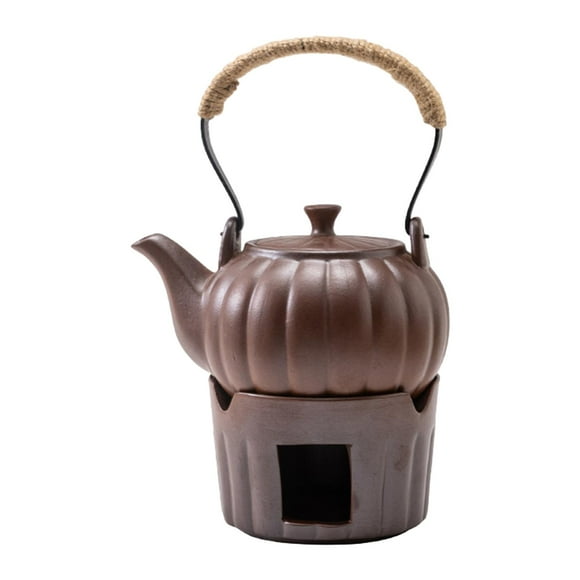 DOLITY Ceramic Teapot with Handle Warmer 380ml Blooming Loose Leaf Ceramic Teapot Small