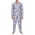thumbnail image 3 of Yiaed Cartoon Poodle Dog Print Men’s Pajamas Set - Long Sleeve Button Down Sleep Shirt and Pajama Bottoms Sleepwear Set Mens Pjs Sets Men's Pajama Bottoms-XX-Large, 3 of 7