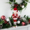 thumbnail image 2 of Northlight 13.75" Red and White Peppermint Twist Mrs. Claus Wooden Christmas Nutcracker, 2 of 5