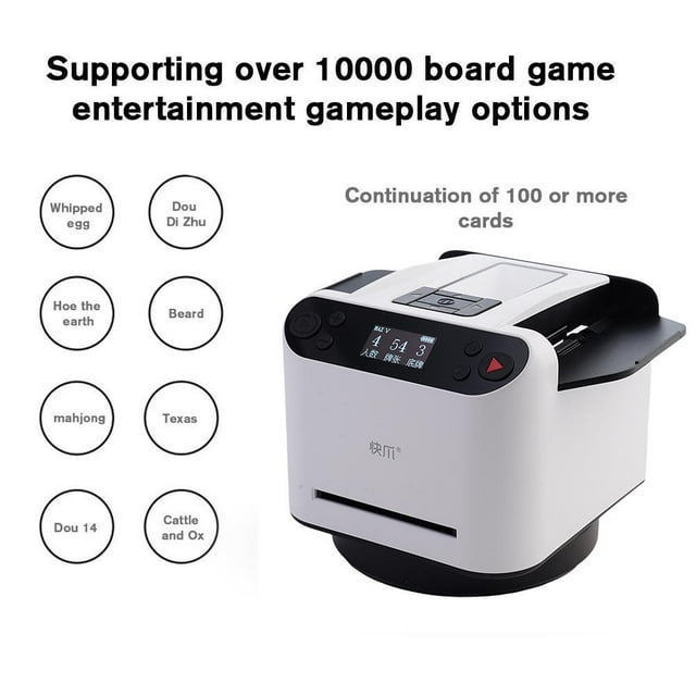 PFDDRW 2 en 1 Distributeur de Cartes Shuffler Machine de Distribution de Cartes Rotative à 360 Nouveau 2024