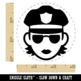 thumbnail image 2 of Occupation Police Officer Woman Icon Self-Inking Rubber Stamp Ink Stamper - Pink Ink - Small 3/4 Inch, 2 of 7