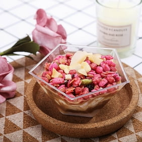 Balsacircle Clear 12 Pcs 3 Oz Plastic Round Dessert Mini Bowls
