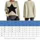 thumbnail image 2 of Suéter Suéter básico con estampado de estrellas, suéter informal de gran tamaño para mujer, traje diario holgado Kuymtek Blanco T S para Mujer, 2 of 7