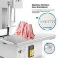 thumbnail image 2 of 1500W Stainless Steel Electric Bone Saw Machine, Meat Bandsaw with 440-660 LBS/H Efficiency, Frozen Meat Cutter with 8 Saw Blades, 19"x14" Workbench, Meat Cutting Machine for Lamb, Beef, Chicken, 2 of 8