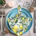 thumbnail image 3 of GZHJMY Beautiful Vintage Branch of Yellow Fruit Lemon Cloth Napkins, Set of 1 20 x 20 Inch Soft & Comfortable Polyester Dinner Napkin for Family, Restaurant, Weddings, Parties, 3 of 5