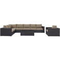 thumbnail image 4 of Modway Convene 7 Piece Patio Sofa Set in Espresso and Mocha, 4 of 11