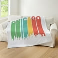 thumbnail image 4 of CafePress - Vintage Chicago Cityscape Throw Blanket - Soft Fleece Throw Blanket, 50"x60" for All Ages, 4 of 4