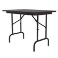 thumbnail image 1 of Correll CF2448M 07 48" Rectangular Folding Table w/ Black Granite Melamine Top, 29"H, 1 of 1