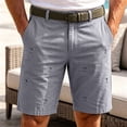 thumbnail image 2 of Bpyeka Men's Casual Embroidered Chino Shorts, Solid Cotton Blend Straight Leg Shorts with Pockets for Work, Golf and Everyday, 2 of 9
