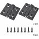 thumbnail image 3 of 2 Pieces Cabinet Hinges Door Hinges Cabinet Door Hinges for Cabinet Doors Zinc Alloy with Screws for Furniture Cabinet Doors, Black, 3 of 5