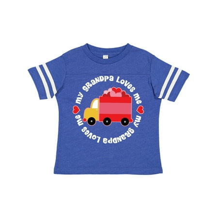 

Inktastic Grandpa Loves Me Boys Valentine Truck Gift Toddler Boy Girl T-Shirt