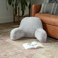 thumbnail image 4 of Faux Fur Bed Rest Pillow with Removable Cover, Whisker Gray, 4 of 5