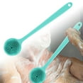 thumbnail image 2 of BotaniNest Silicone Shower Back Scrubber 15 Inch Long Handled Brush Double Exfoliating Massage Brush Creates Rich Foam Long Handled Back Scrubber For Both And, 2 of 6