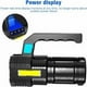 thumbnail image 4 of Potente linterna recargable, linterna LED ultra potente, linterna impermeable, 3 modos de luz, para acampar, pescar, senderismo, cazar y situaciones de emergencia., 4 of 5