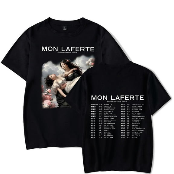 Mon Laferte Cosplay Merch Autopoietica Tour T-shirt Short Sleeve Women Men Summer Tee Top Tshirt