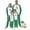 Style 2, variant on Santa Flamingo Matching Family Christmas Pajamas Funny, Tropical Green And White Pajamas With Plus Size