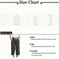 thumbnail image 3 of YLHFASHION Ladies'Casual Work Pants with Adjustable Ankle Width High-Waisted Long Pants and Casual Pants Blue New Sexy Solid Color Sports Casual Cropped Pants for Summer Cotton Loose Women's Pants, 3 of 4