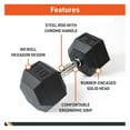Rubber Encased Hex Dumbbell Weight, Pair Dumbbells for Exercises
