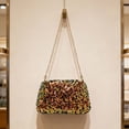 thumbnail image 3 of Purse for Women Shiny Sequin Glitter Evening Hand Bags Shoulder Bags for Women (Gold One Size), 3 of 6
