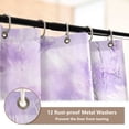 thumbnail image 5 of 4-Piece Bathroom Set with Waterproof Shower Curtain with Non-Slip Bath Mat, U-Shaped Mat & Toilet Lid Cover Pastel Purple Meadow, 5 of 8