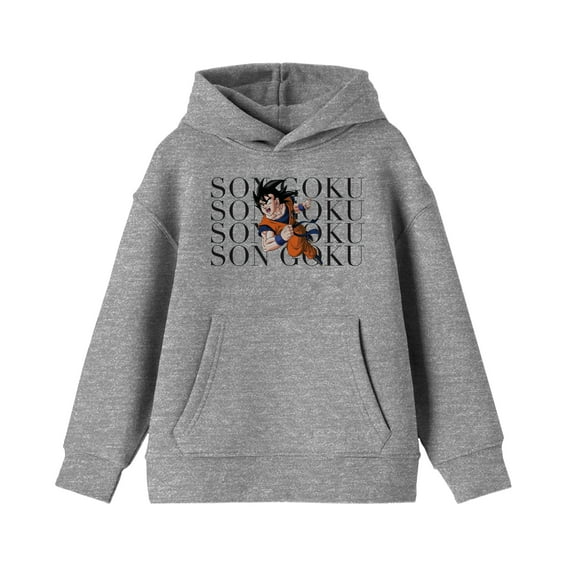 Dragon Ball Z Son Goku Boy's Athletic Heather Sweatshirt-Small
