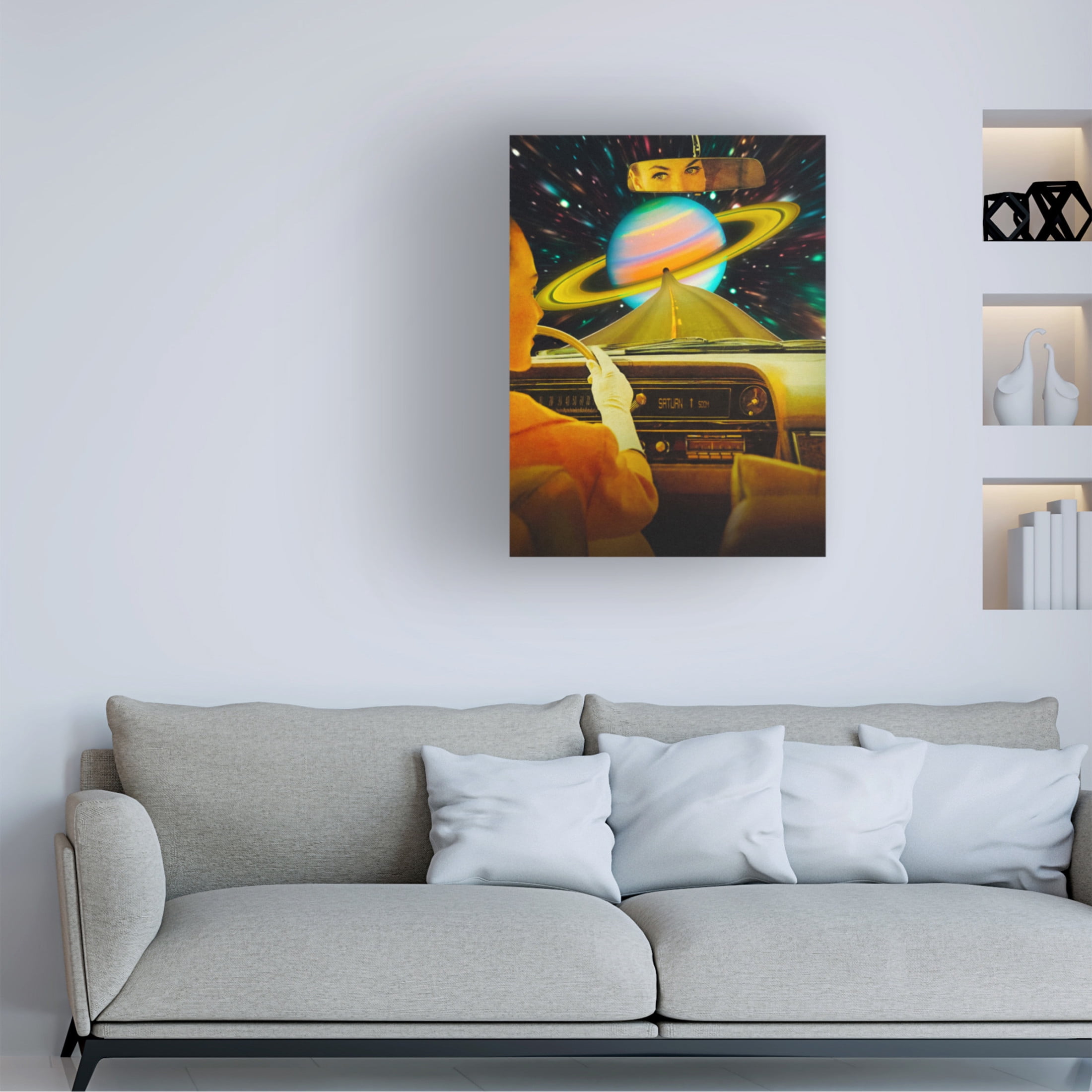 Trademark Fine Art Taudalpoi  Saturn Commute Canvas Wall Art