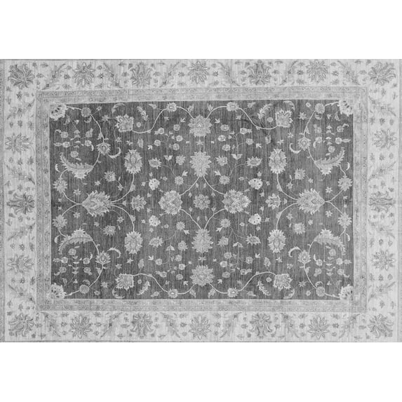 Ahgly Company Indoor Rectangle Oriental Gray Modern Area Rugs, 2' x 4'