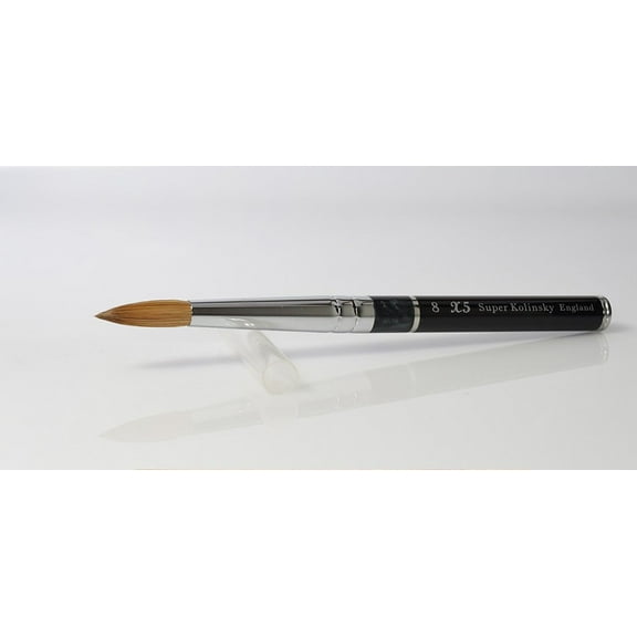 X5 Super Kolinsky Acrylic Nail Brush for Acrylic Powder Manicure Pedicure - Size #8 (Crimped)