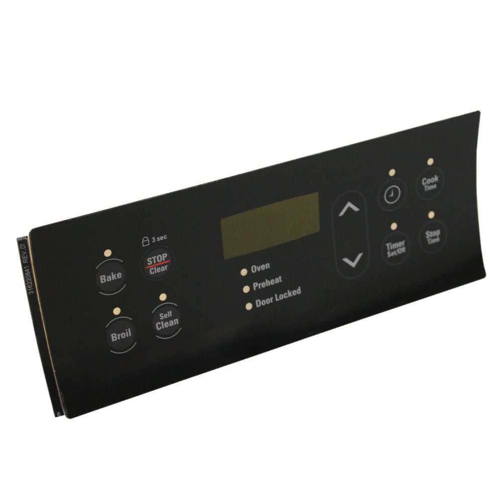 316220841 Kenmore Range OVERLAY,CLOCK,BLACK,ES300