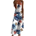 thumbnail image 2 of Aboser Summer Tropical Cami Dresses for Women Trendy Floral Printed Boho Dress Flowy Spaghetti Strap Beach Sundresses Loose Fits Sleeveless Maxi Dresses, 2 of 5