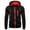 Black, variant on WTOBBY Men's Contrast Color Zip Up Hoodie, Sporty Casual Jacket Style Sweatshirt with Hood for Outdoor Workout, Lightweight Breathable Street Fashion,Black L