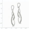 thumbnail image 2 of Beautiful Sterling Silver Rhodium Diam. Dangle Earrings, 2 of 2