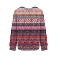 thumbnail image 5 of HLKJKLS Oversized Sweatshirt For Women Star Print Hoodless Long Sleeve Side Split Loose Pullover Sweatshirt Pink S-3Xl, 5 of 5