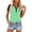 Green, variant on Vrorvz Plus Size Blouses for Womens Short Sleeve Summer Casual Fashion Button Tops Color Block T Shirts