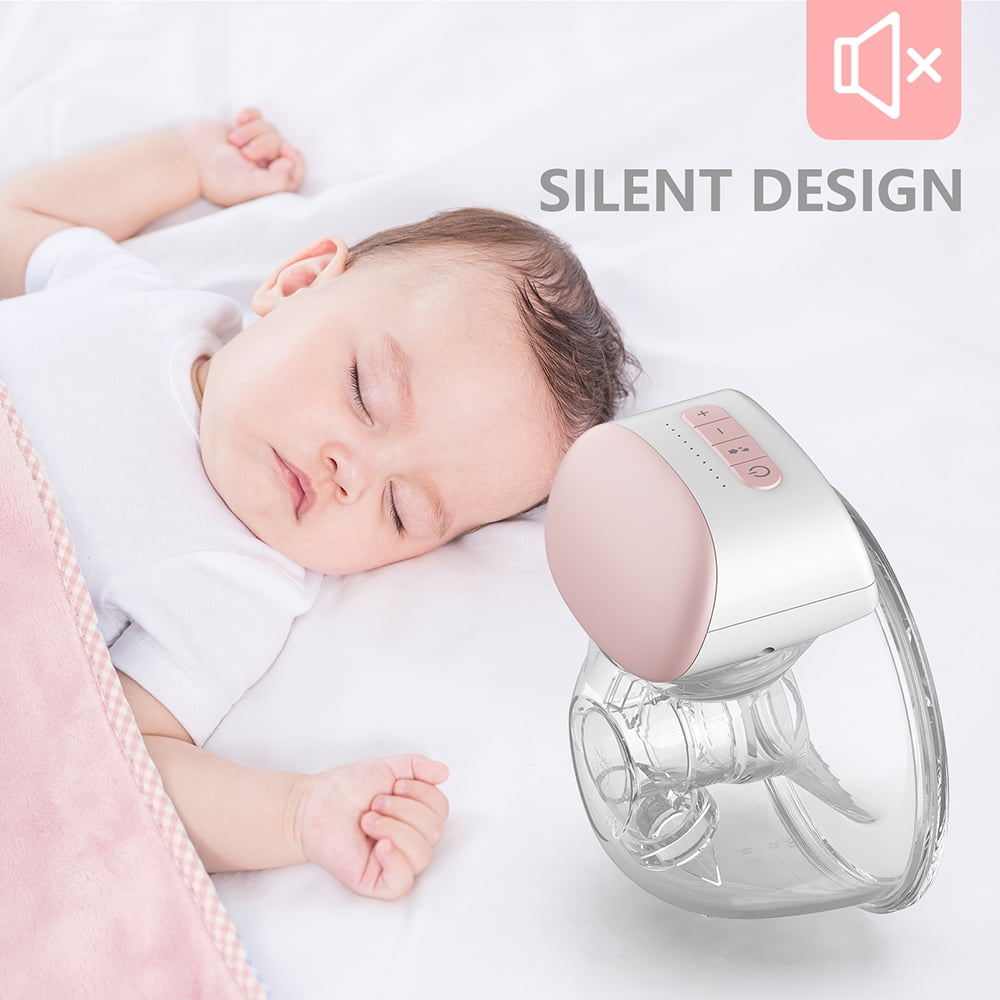 Bebebao BB-P1 Wearable  Pump Hands Free Electric Single Portable Wearable  Cup 8oz/ 240ml BPA-free 3 Modes 10 Suction Levels Comfort Breastfeeding Milk Collector with 28mm Flange, 1 Set