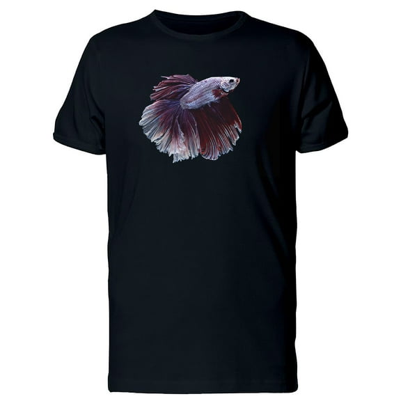 Blue White Fighting Betta Fish Tee Men's -Image by Shutterstock