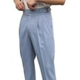 thumbnail image 4 of Men's Dress Pants Casual Zipper Pockets Elastic Waist Full Length Pants Blue, 4 of 4