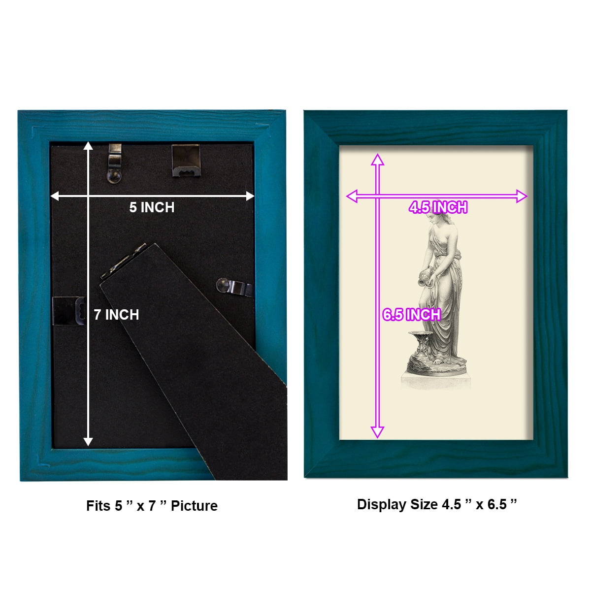 Classical Statuary II -Framed Print w/glass-Ocean Blue
