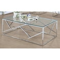 thumbnail image 5 of Furniture of America Roth Contemporary 3-Piece Coffee Table Set, Chrome, 5 of 9