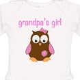 thumbnail image 4 of Inktastic Grandpa's Girl - Owl Girls Long Sleeve Baby Bodysuit, 4 of 5