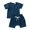 Blue, variant on Gubotare Outfits Sets for Boys 2 Piece Baby Boy Outfits Short Sleeve Shirts (Blue,2-3 Years)