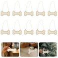 thumbnail image 3 of 30Pcs Unfinished Wood Dog Bone Cutouts Wooden Craft Slices with 30Pcs Hemp Ropes, 3 of 7