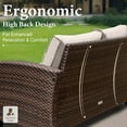 thumbnail image 6 of MF Studio 9-Seat Outdoor Patio Furniture Set with Fire Pit Table Wicker Patio Conversation Set Beige, 6 of 11